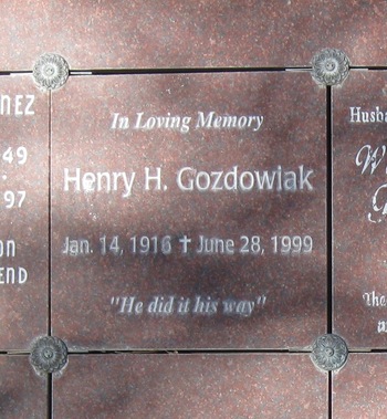 Gozdowiak, Henry Hillard gravesite