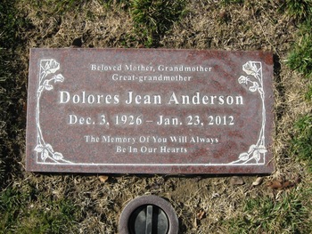 Anderson, Dolores Jean gravesite