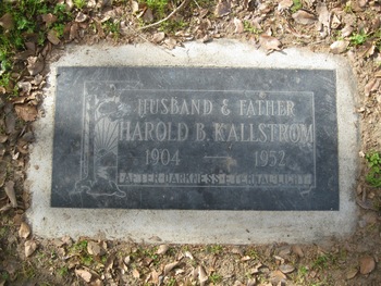 Kallstrom,   Harold Burdett gravesite