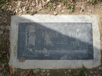 Fulp, Edgar Frank gravesite