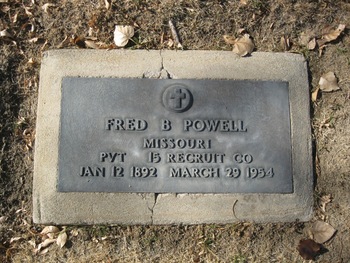Powell, Fred Benson gravesite