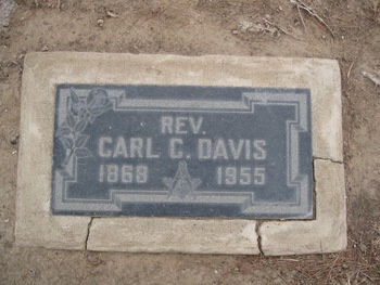 Davis,  Rev Carlos Clarmont ('Carl') gravesite