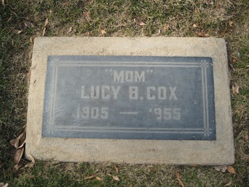 Cox, Lucy Belle gravesite