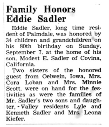Sadler, Edward Luther ('Eddie') document