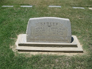 Sadler, Edward Luther ('Eddie') gravesite