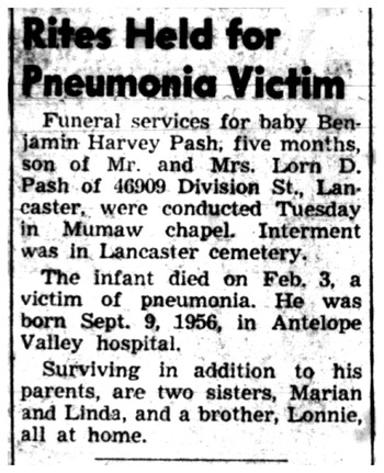 Pash, Benjamin Harvey obituary