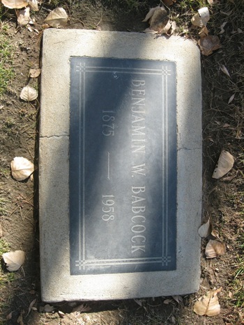 Babcock, Benjamin Wilbur gravesite