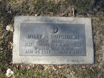 Hutchison,   Wiley Allan gravesite