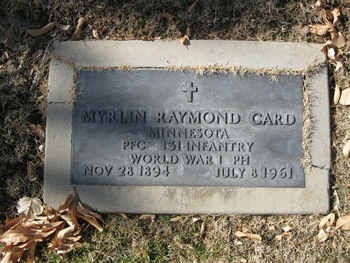 Card, Myrlin Raymond gravesite
