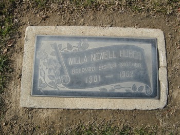 Huber,   Willa Newell gravesite