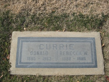 Currie, Donald gravesite