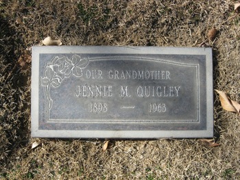 Quigley, Jeanine M. ('Jennie') gravesite