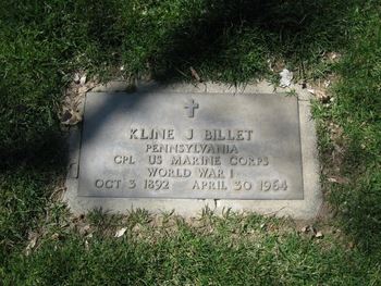 Billet, Kline Jacob gravesite