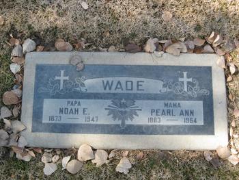 Wade, Pearl Ann gravesite