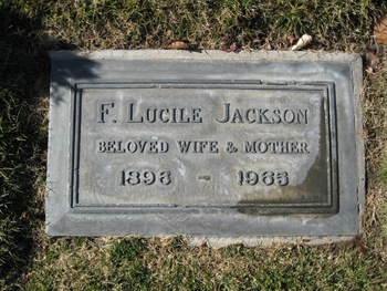 Jackson, F. Lucile gravesite