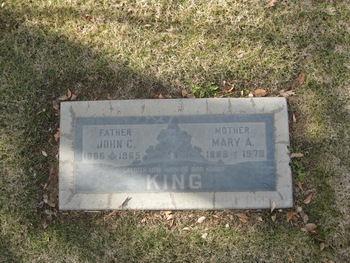 King,   John C. gravesite