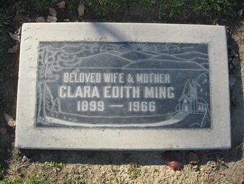 Ming,   Clara Edith gravesite