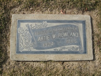Rowland, Artie William gravesite