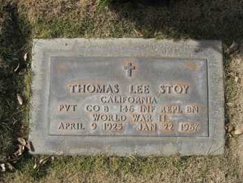 Stoy, Thomas Lee gravesite