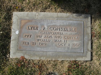 Constable, Lyle Park gravesite