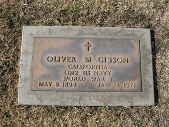 Gibson, Oliver Matthew gravesite