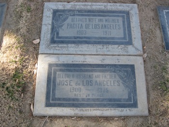 De Los Angeles,   Pacita Hara gravesite