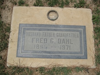 Dahl,   Fred George gravesite