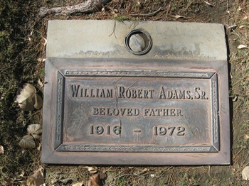 Adams, William Robert ('Bob') gravesite