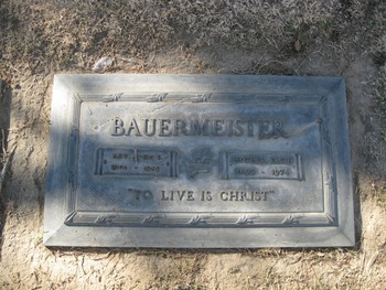 Bauermeister, Elsie Rose gravesite