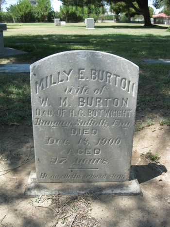 Burton, Millicent E. ('Milly') gravesite