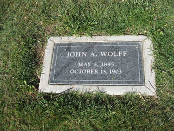 Wolff,   John A. gravesite