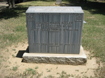 Keeler,   Adaline gravesite