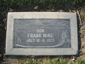 Ming, Frank gravesite