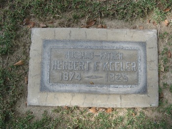 Keeler,   Herbert Franklin gravesite