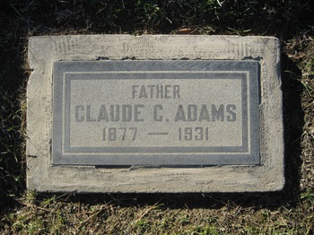 Adams, Claude Clay gravesite