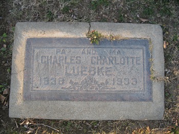 Luebke,   Scholastica ('Charlotte') gravesite