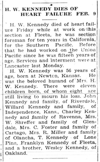 Kennedy, Hayes Wheeler obituary