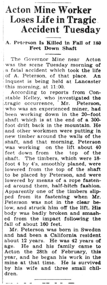 Peterson, Andrew William ('Pete') obituary