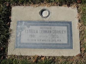 Coakley, Estella Lehman gravesite