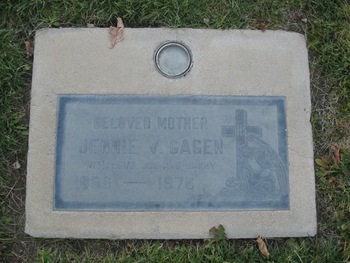 Gagen,   Jennie V. gravesite