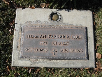Rolf, Herman Fredrick gravesite