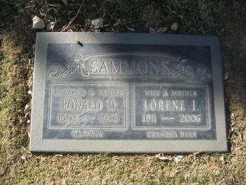 Sammons, Ronald Doran gravesite