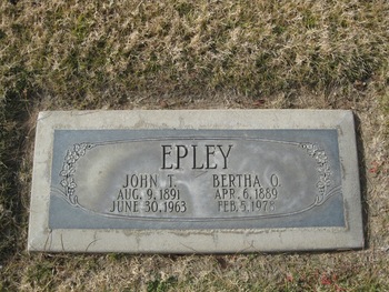 Epley, Bertha Ozine gravesite