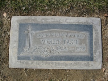 Pash, Violet Virginia gravesite