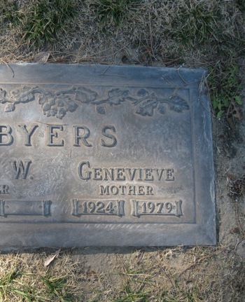 Byers, Genevieve gravesite