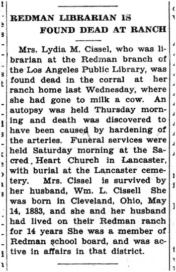 Cissell, Lydia May obituary
