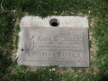 Billet, Katherine Elizabeth ('Kate') gravesite