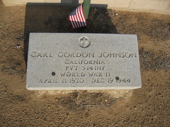 Johnson, Carl Gordon gravesite