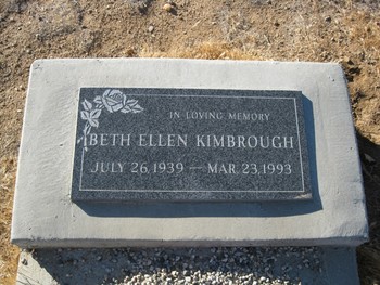 Kimbrough, Beth Ellen gravesite