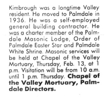 Kimbrough, Walter Emory obituary